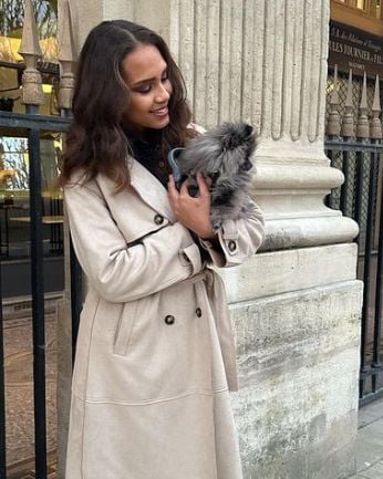 Indira Ampiot with her dog