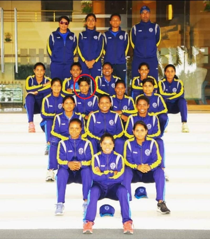Indrani Roy with Jharkhand u-23 women
