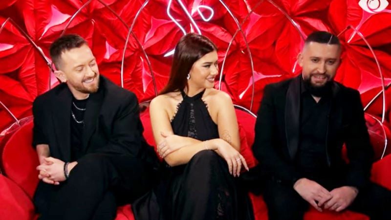 Indrit Murati (right) in a still from the reality show 