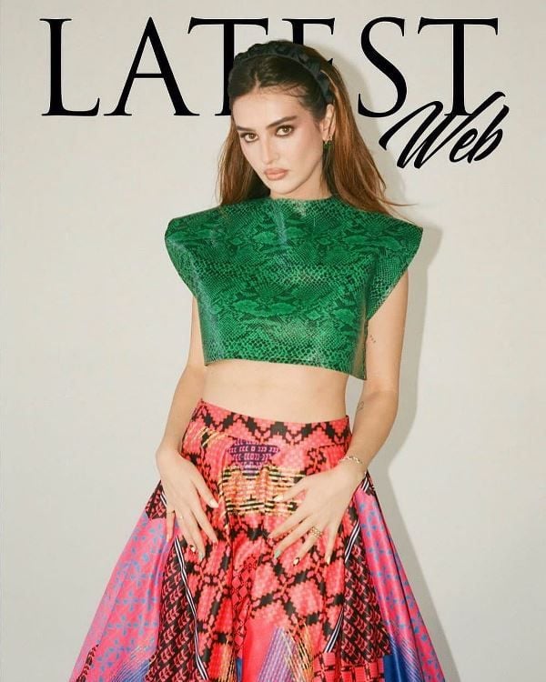 Ines Tazi on the cover of Latest magazine