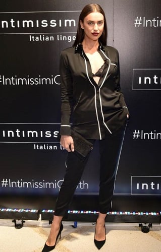 Irina Shayk during an event of Intimissimi