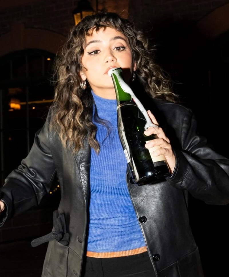 Isabela Merced, while enjoying alcoholic drink