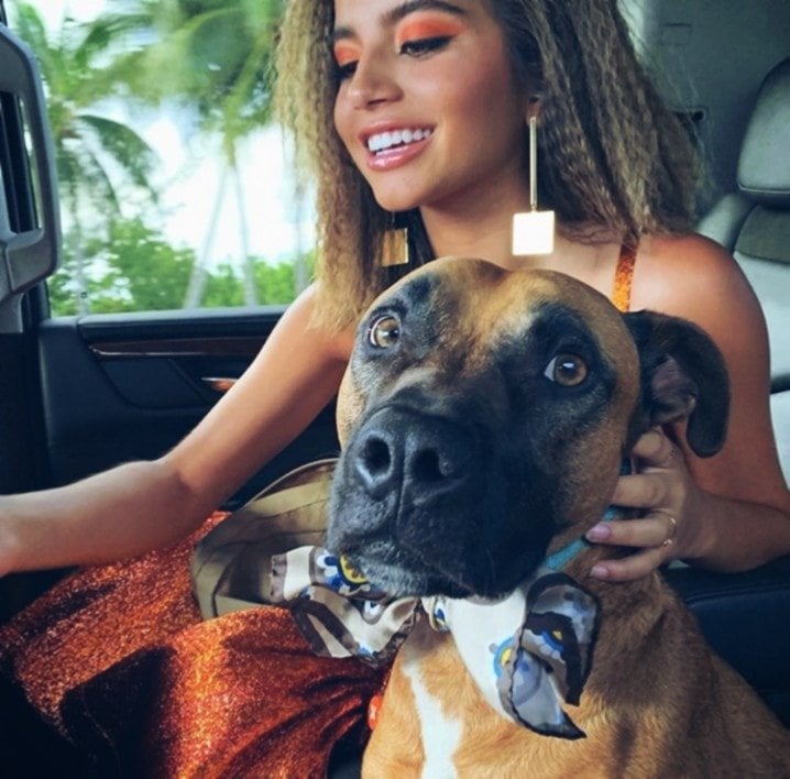 Isabela Merced with her dog Pluto