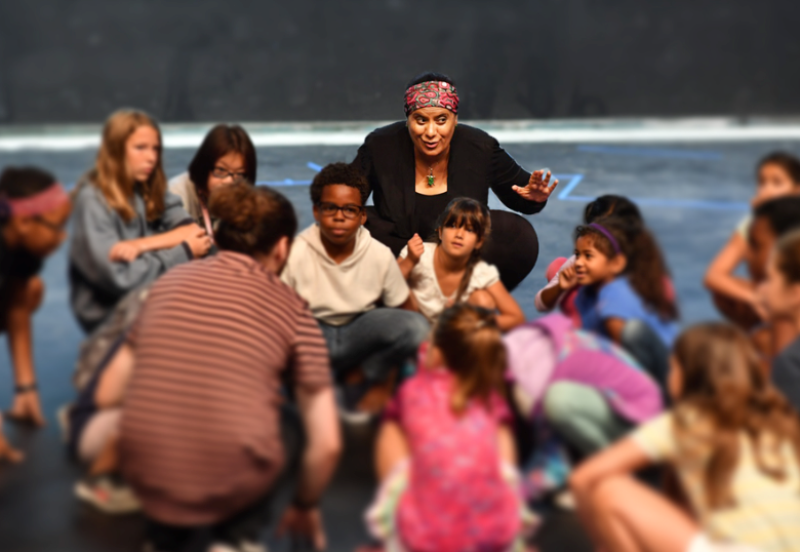 Ish Amitoj Kaur during rehgearsals at The Theatre Factory