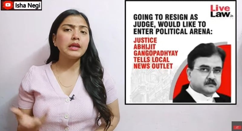 Isha Negi in a still from News Nation