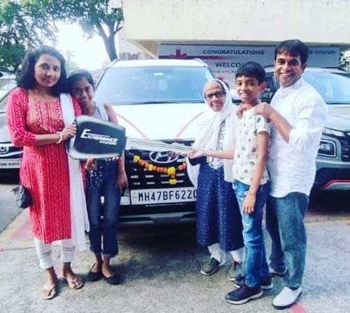 Ishtiyak Khan with his car