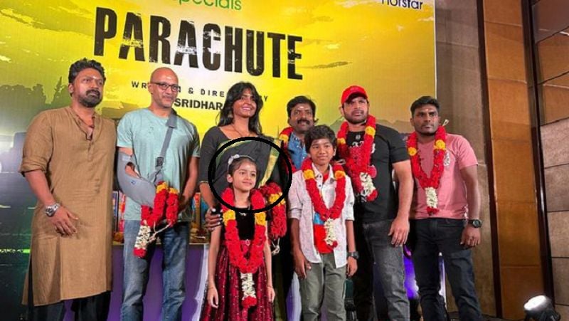 Iyal in a media conference for the web series Parachute