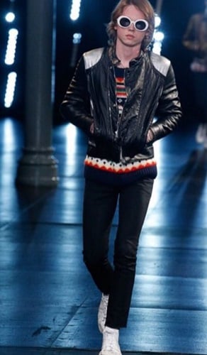 Jack Kilmer in a fashion show