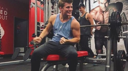 Jackson Warne at the gym