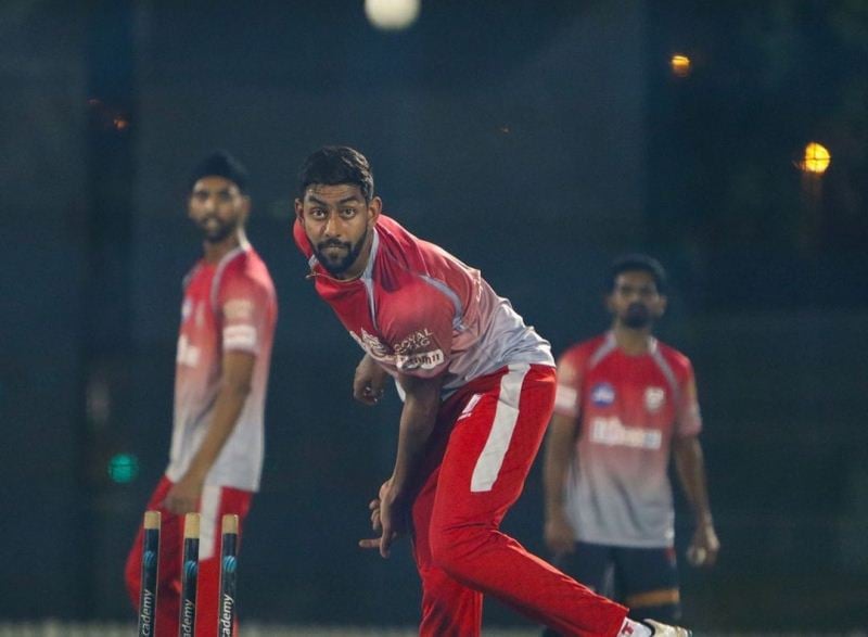 Jagadeesha Suchith during 2020 IPL practice sessions