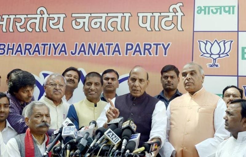 Jagdambika Pal and Indian comedian Raju Shrivastav joined the BJP in 2014