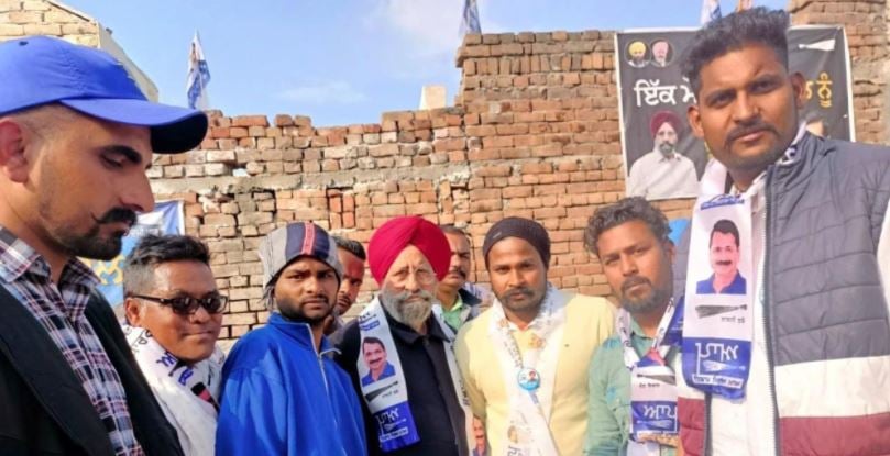Jagroop Singh Gill during election campaigning in Bathinda