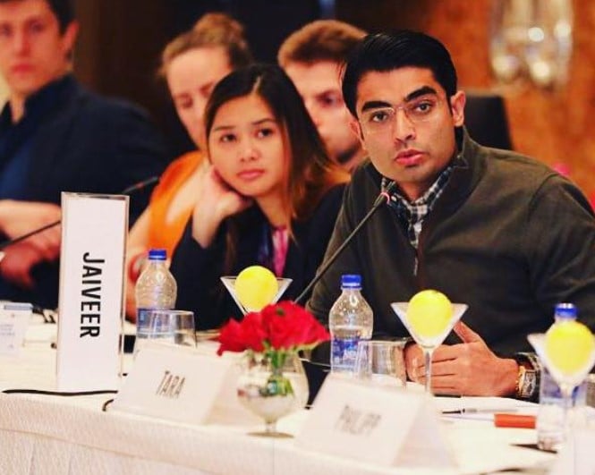 Jaiveer Shergill during an international delegation conference