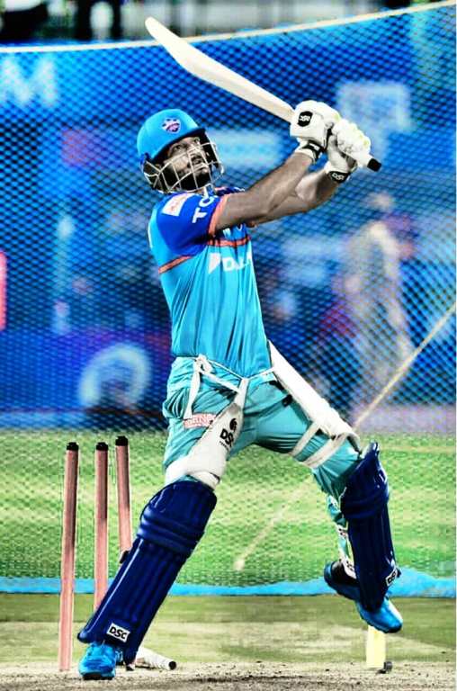 Jalaj Saxena in the nets of Delhi Capitals