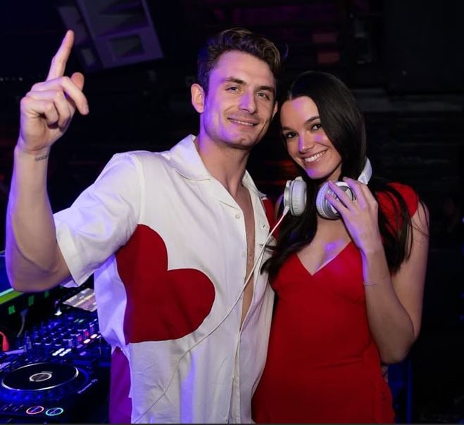 James Kennedy with Ally Lewber (right)