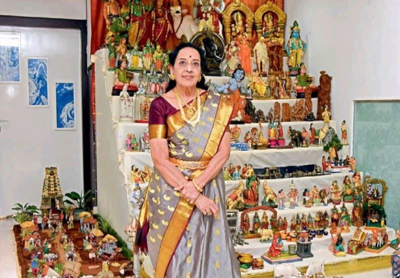 Jamuna celebrating Bommala Koluvu