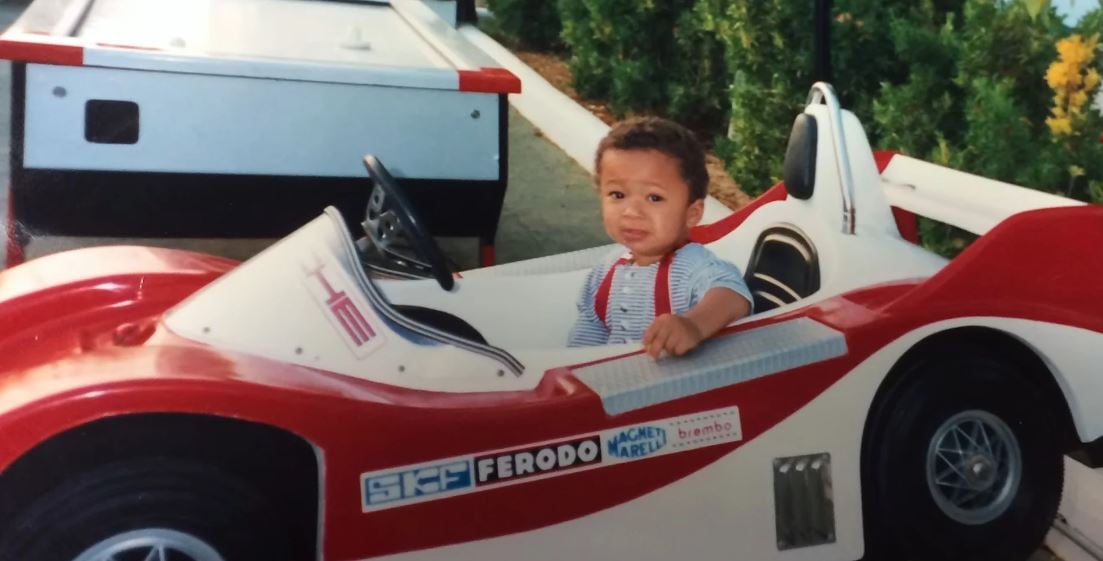 Jann Mardenborough during his childhood