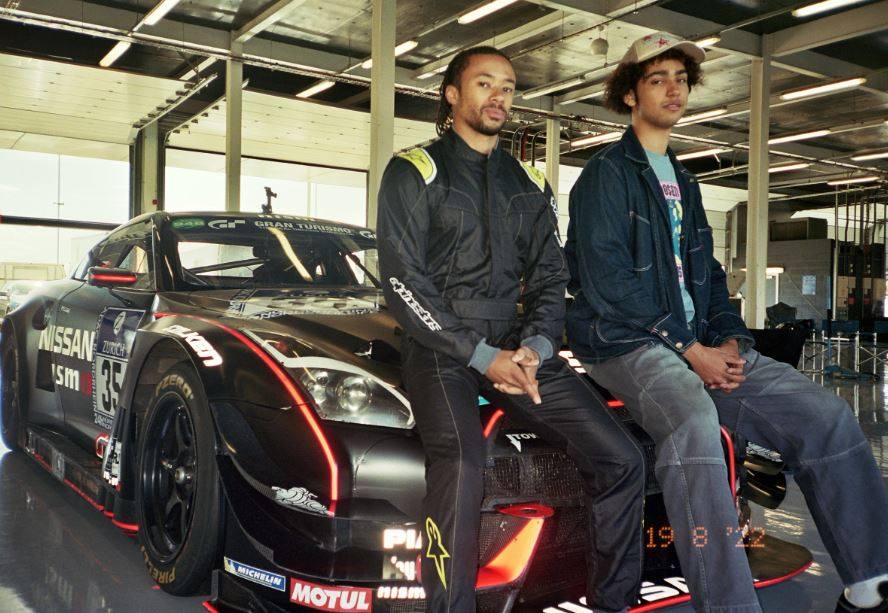 Jann Mardenborough(left) with Archie Madekwe, who played Jann in the Gran Turismo film