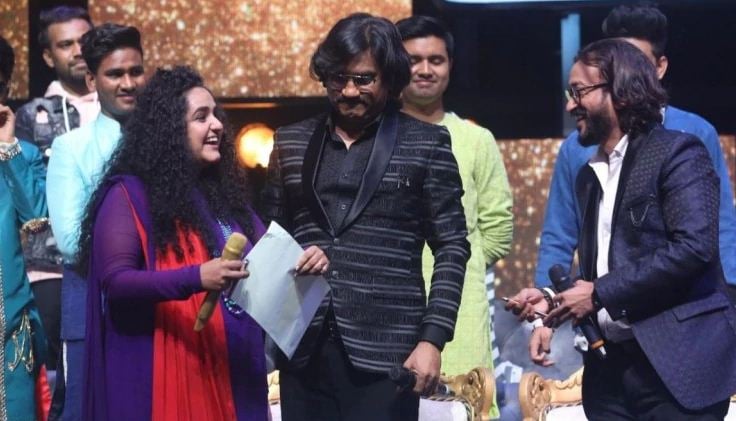 Jannabi Das with the music composers Ajay-Atul