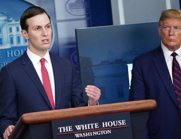 Jared Kushner while speaking at The White House during the Covid 19 period