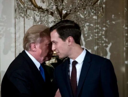 Jared Kushner while talking to Donald Trump
