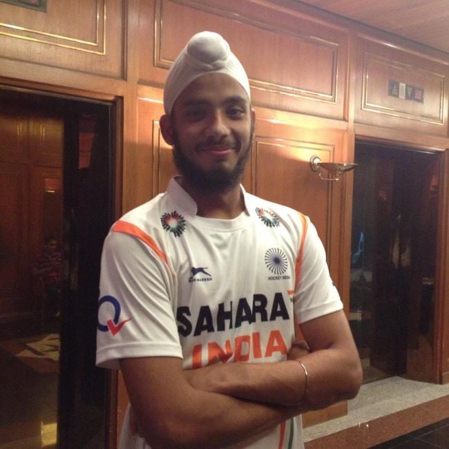 Jarmanpreet Singh in his Indian Junior Hockey Team