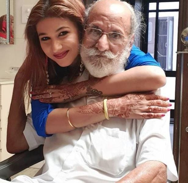 Jasleen Matharu With Her Grandfather