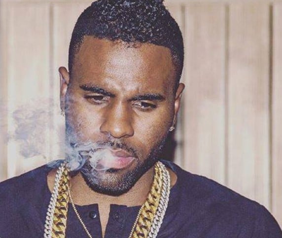 Jason Derulo while smoking a cigarette