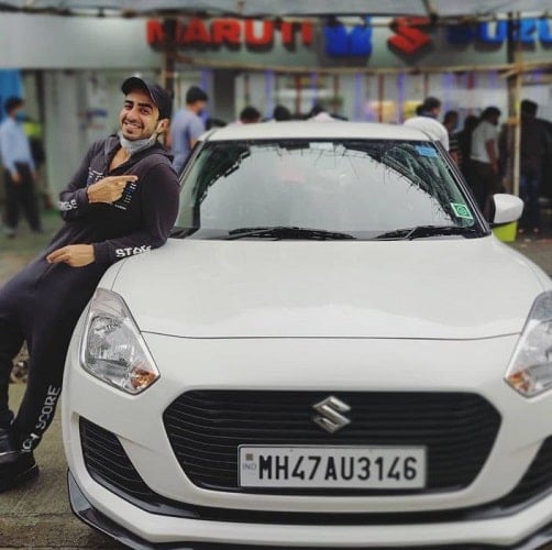 Jatin Arora with his car