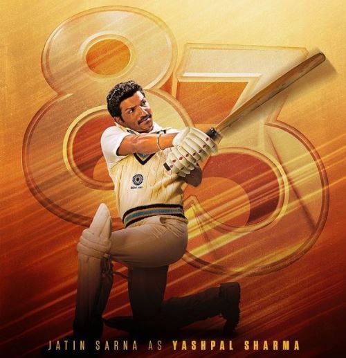 Jatin Sarna as Yashpal Sharma in the Bollywood film 83