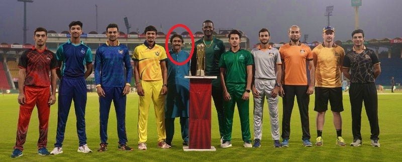 Javed Miandad during the opening ceremony of the Pakistan Junior League