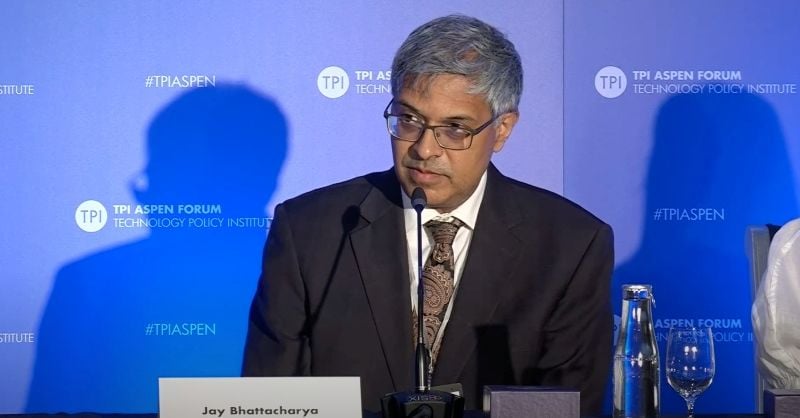 Jay Bhattacharya during a panel discussion