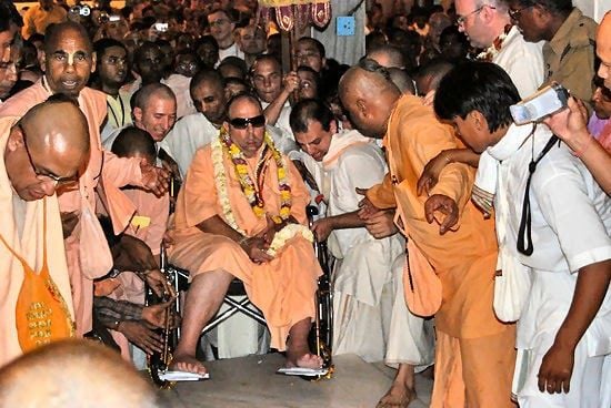 Jayapataka Swami after Brain Haemorrhage