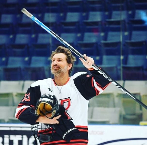 Jean-Thomas Jobin in a still from one of his ice hockey matches in Quebec