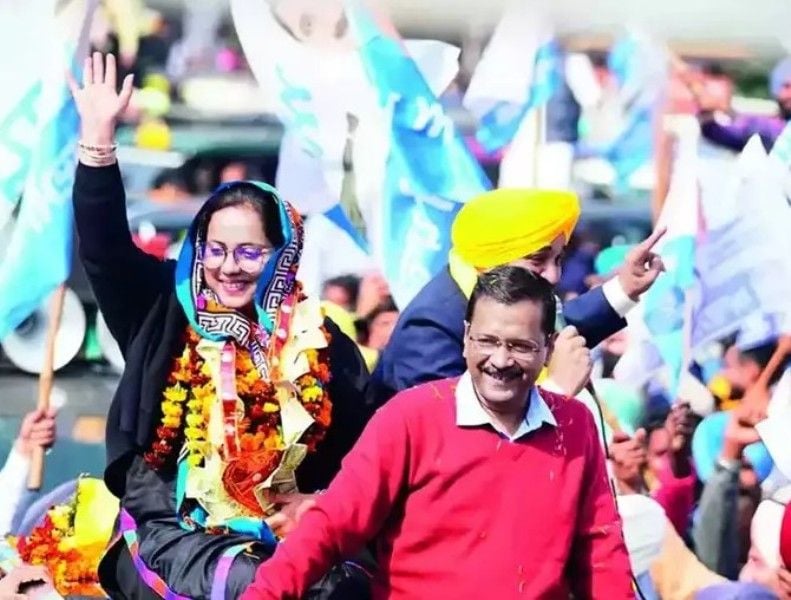 Jeevan Jyot Kaur after winning the elections