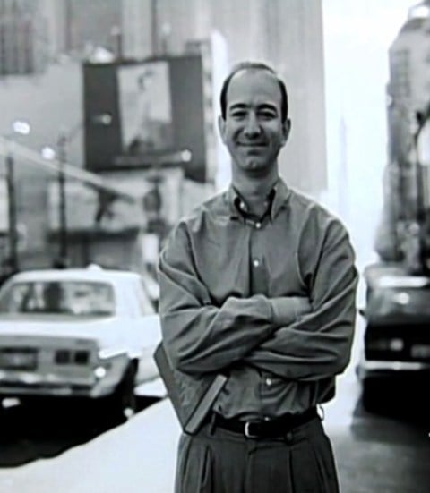 A photo of Jeff Bezos from his first job days