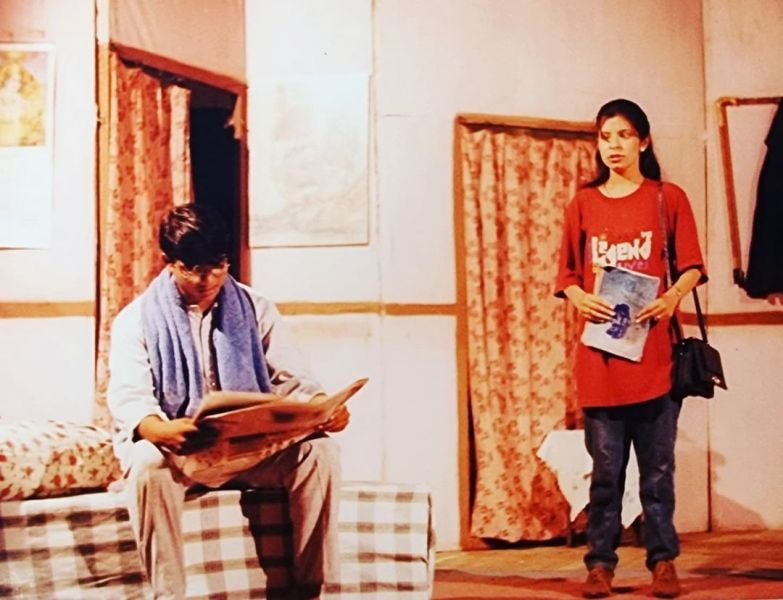 Jennifer Mistry Bansiwal during a theatre play in 1997