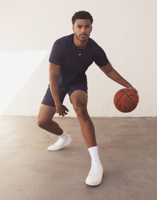 Jeremiah Brown while playing basketball