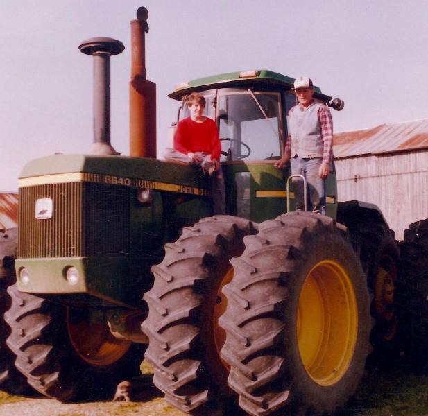 Jeremy Hansen with his father