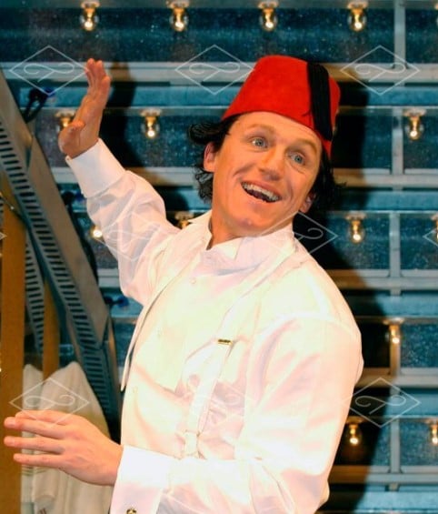 Jerome Flynn portraying comedian Tommy Cooper in Jus