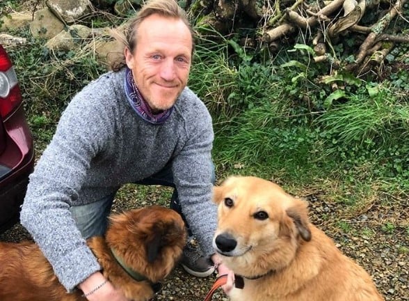 Jerome Flynn with his pets
