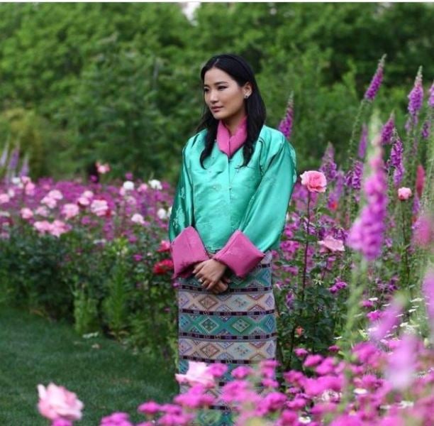Jetsun Pema in Bhutanese traditional wear