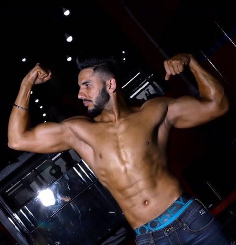 Jinder Deol during his workout