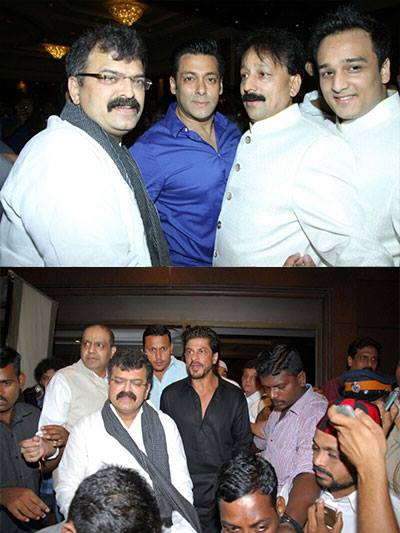 Jitendra Awhad with Salman Khan and Shahrukh Khan