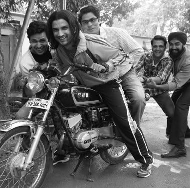 Jitin Gulati (second from right) during the shooting of the film 