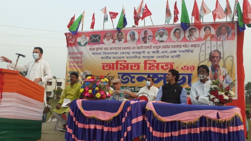 Jitin Prasada in West Bengal in April 2021