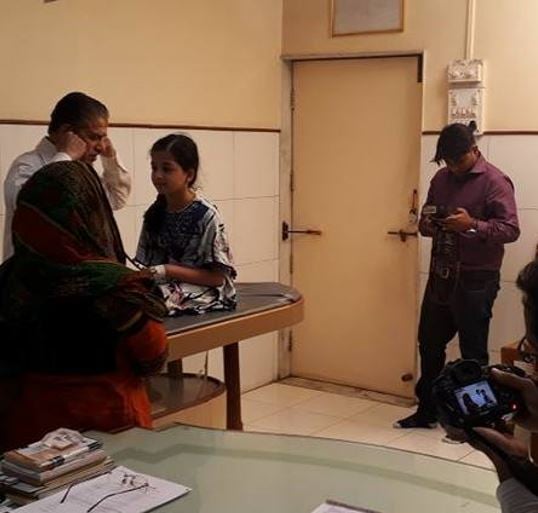 Jiya Amin during an advertisement shoot