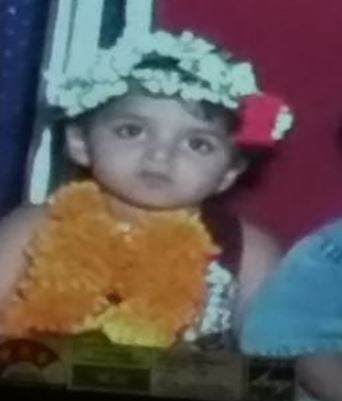 Jiya Amin when she was 1-2 years old