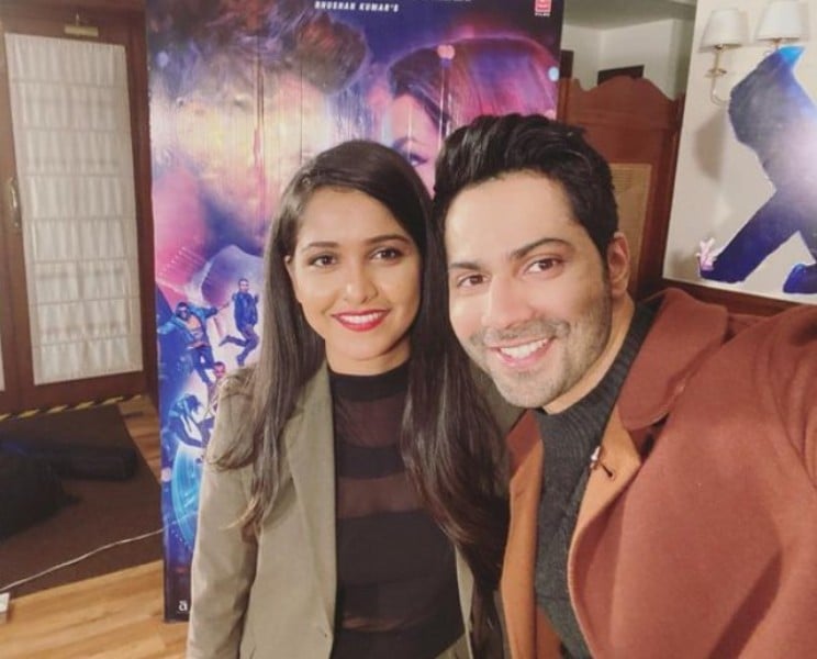 Jiya Sharma with Varun Dhawan
