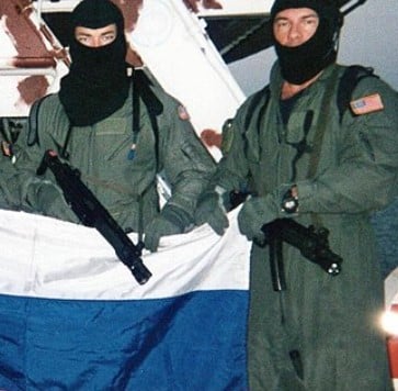 Jocko Willink and Thomas Dzieran after a boarding operation on Russian tanker Volga-Neft-147